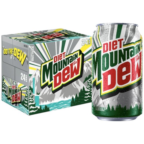 Paquete de 24 refrescos Diet Mountain Dew Soda Mtn Dew Diet Soda 12 oz paquete de 24