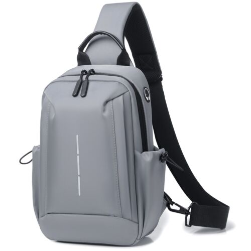 Zainetto da Uomo Zaino Monospalla per Porta Tablet Borsa borsello a Tracolla Z32 - Foto 24 di 29