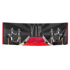 LARGE HOLLYWOOD VIP BANNER RED