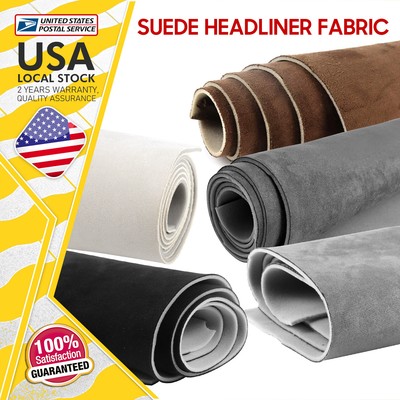 Suede Fabric for Car Headliner 3mm Thick Foam-Backed Upholstery Material Durable