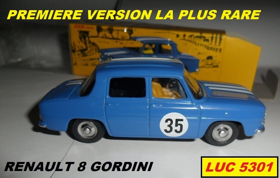 DINKY 1414 PAR DAN TOYS RENAULT 8 GORDINI BLEUE #DAN-041 PREMIERE VERSION 2010 - Photo 4/4