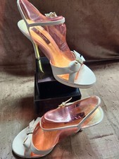 NINA Giammi-LS Powder Sand Open Toe Evening Sandal -Size 7- FORMAL, WEDDING