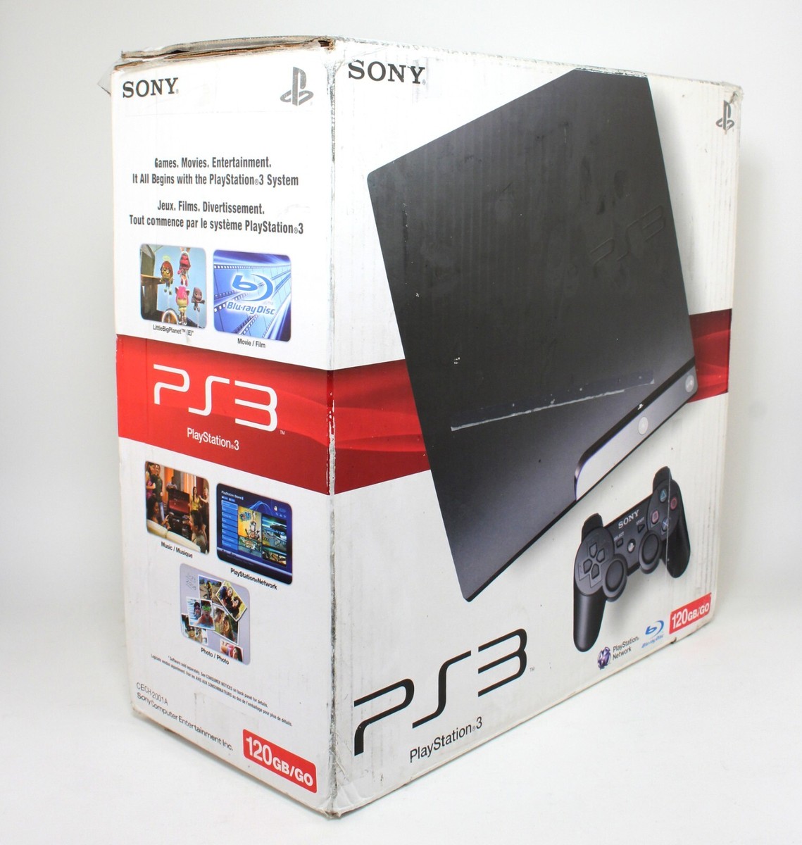 Sony PlayStation 3 Slim PS3 Model CECH-2001A 120GB Charcoal Black