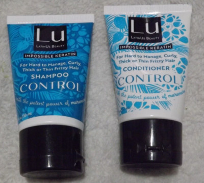2 NEW LU LATINUS BEAUTY Impossible Keratin Control Shampoo & Conditioner set