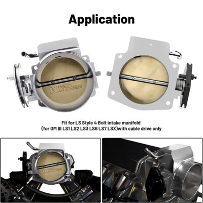 102mm Aluminum 4 Bolt Throttle Body & TPS IAC For GM Gen III LS1 - Foto 7