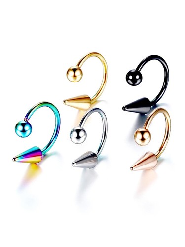 Stainless Steel Piercing Lip Daith Studs Statement Gothic Nose Piercing Rin ❥ - Picture 11 of 21
