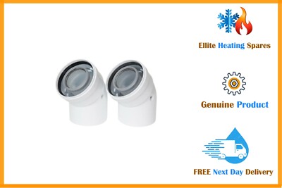 Baxi Multi-Fit 2er Pack Kessel Abgasbogen 135° 60/100mm Gruppe A Teilenr. 720647901