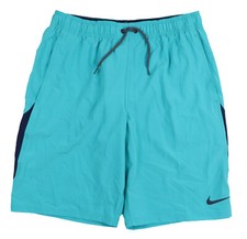 NIKE Contend Water Repellent Colorblocked 9" Swim Trunks sz S Small Blue Shorts