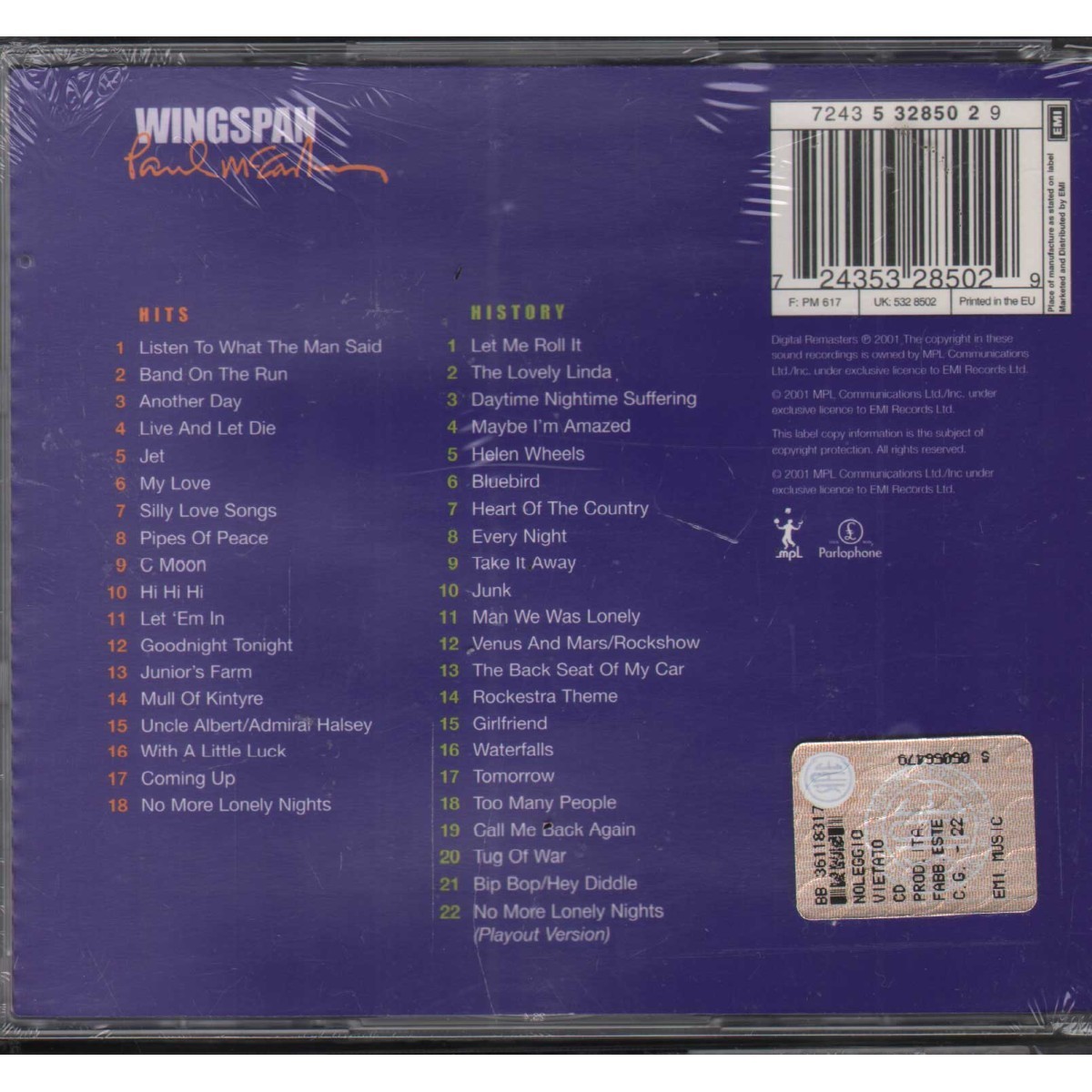洋楽 paul mccartney wingspan (RARE SET!!) Mccartney, Paul, Wings - Wingspan UK - Amazon.com Music