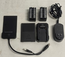 Atomos ATOMDCK003 Powered Docking Station 2 batteries charger caddy kit used