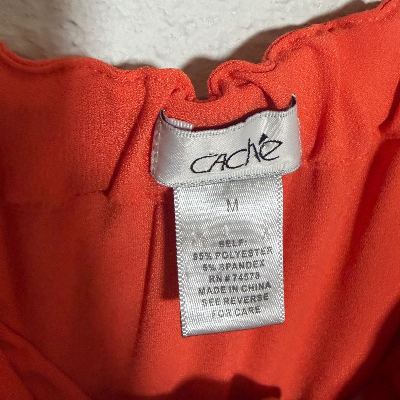 Cache Orange Strappy Button Pocket Drawstring Rom… - image 2