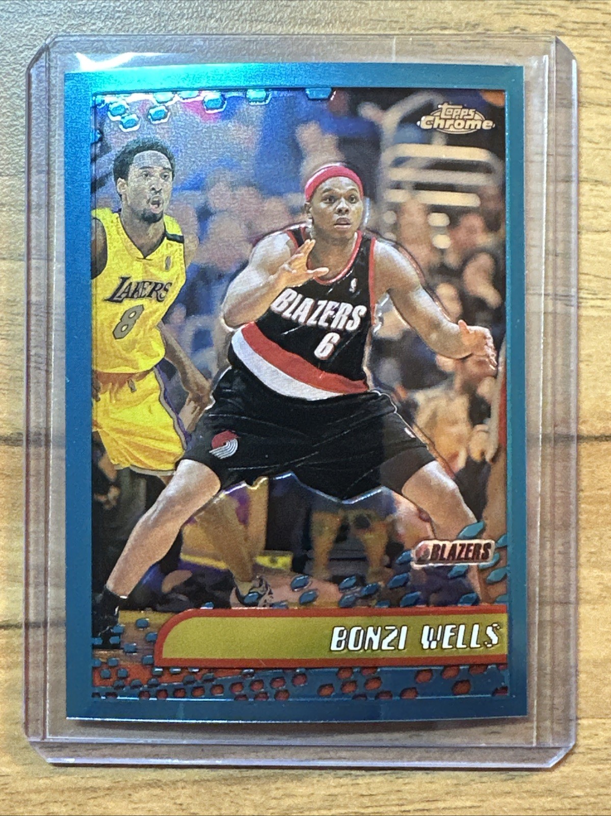 Bonzi Wells 2001-02 Topps Chrome with Kobe Bryant #63 Portland Blazers