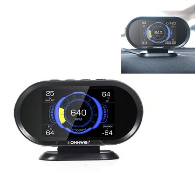 KONNWEI KW206 2 in 1 OBDII / EOBD12V Car Fault Scanner + 3.5 inch LCD Monitor,