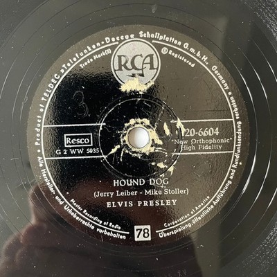 ELVIS PRESLEY ''Hound Dog'' ROCK and ROLL dt. RCA 20-6604 Presung!