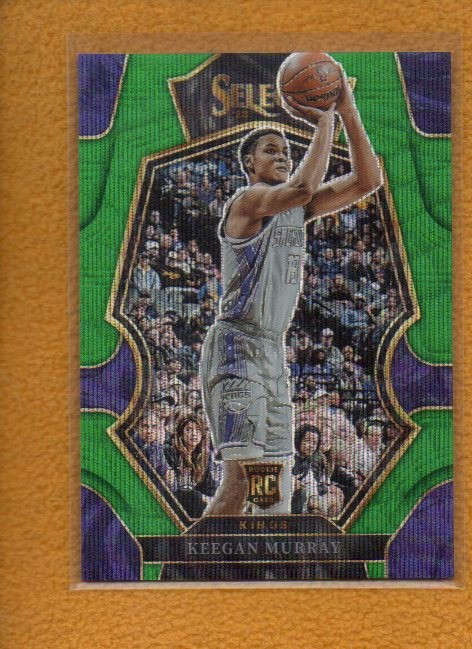 Keegan Murray 2022-23 Panini Select Premier Level Green Wave Prizm RC #197 /50