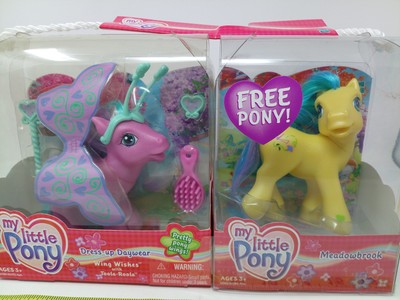 2004 G3 My Little Pony Dress-Up Daywear Butterfly Toola-Roola & Meadowbrook NIB