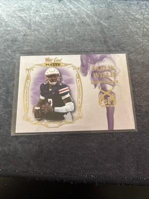 2022 Wild Card Black Matte Purple Smoking Guns MALIK WILLIS RC Titans #SG-6