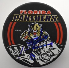 Tomas Vokoun Signed Florida Panthers Logo Hockey Puck Autograph Signature