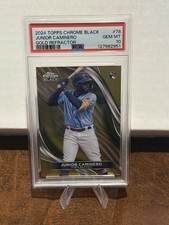 2024 Topps Chrome Black Junior Caminero Gold Refractor #27/50 PSA 10 Rookie