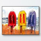 SAMATOWIC Popsicles Beach 11x14 Abstract Expressionism Original Signed Art 322 — photo 1
