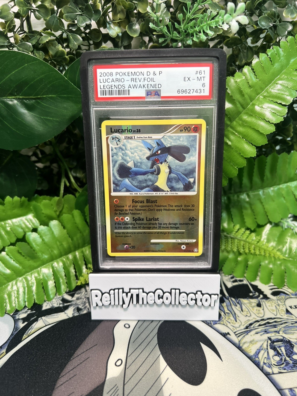 2008 Pokemon D&P Lucario Legends Awakened #61 PSA 6