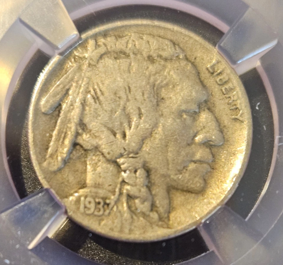 1937 D Three-Legged Buffalo Nickel NGC VF 30 ~ NGC Vaultbox Collection - Image 3 of 4