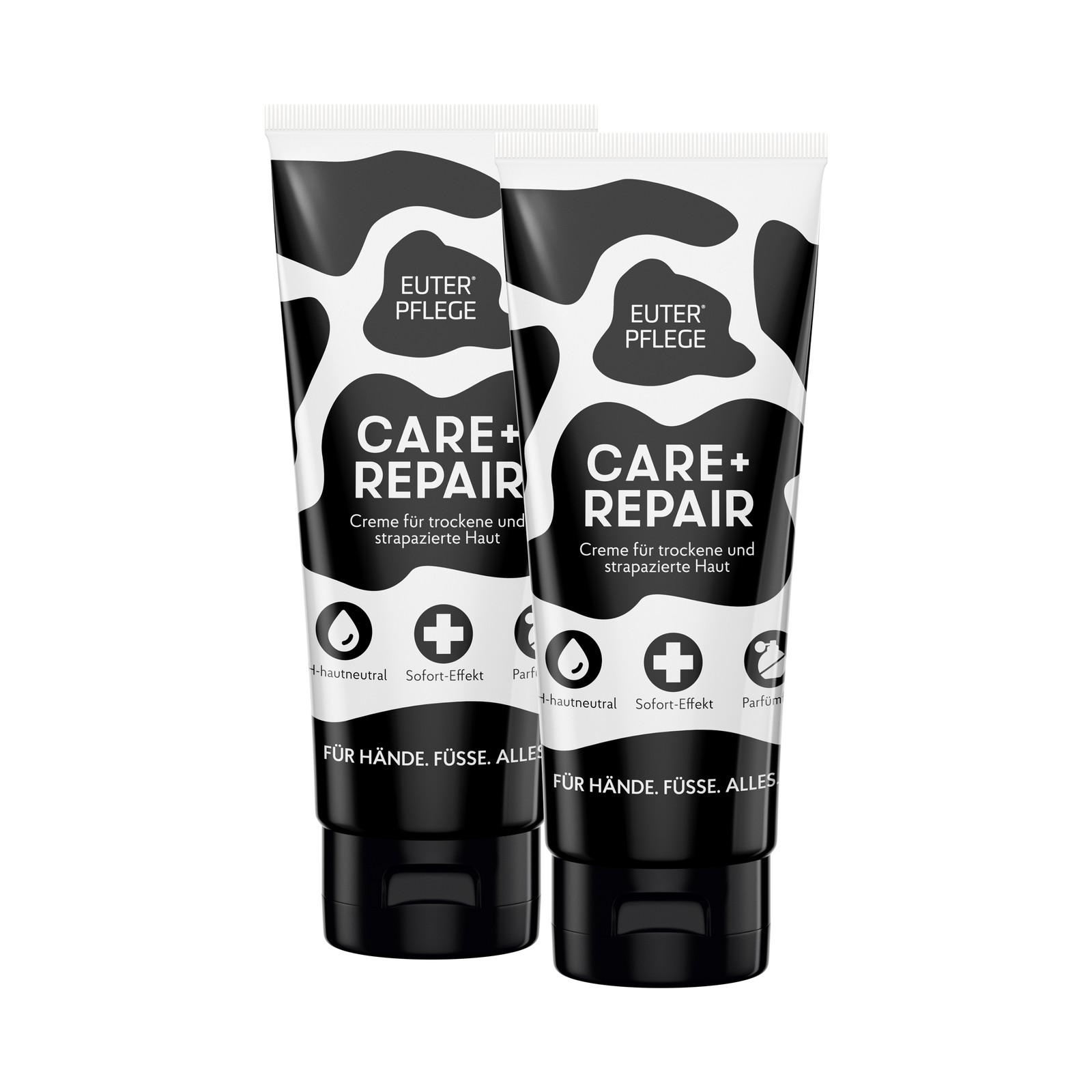 EUTERPFLEGE Care+Repair 2x200ml, Creme für trockene Haut, Handcreme ohne Parfüm