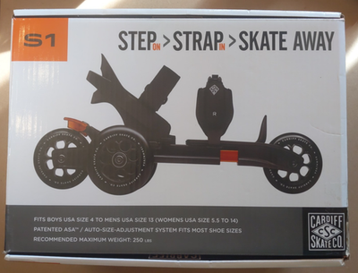 Cardiff Skates Model S1 Adult Adjustable Step In Skates Men 4 -13 