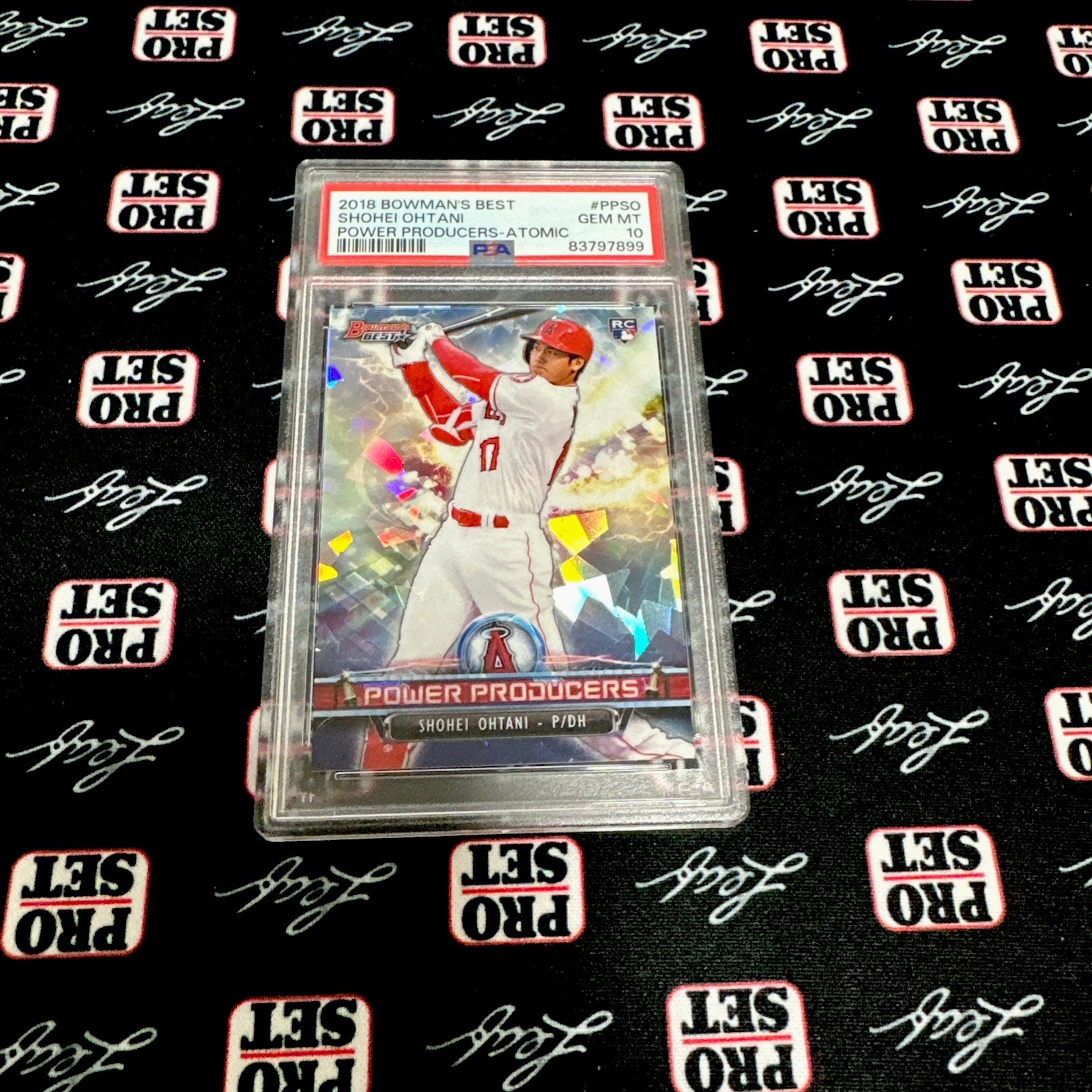 Shohei Ohtani 2018 Bowman's Best Power Producers Rookie Atomic Refractor PSA 10