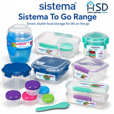Sistema To Go Lunch Sandwich Food Snacks Salad Box Breakfast Plastic Container