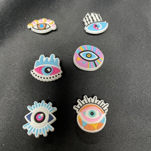 Croc Jibbitz Silikon ~ 6 Stück - Evil Eyes - #1203