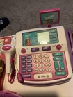 Vintage Barbie Talking Cash Register w/ Mic Lights Sounds Tested Missing Cards
