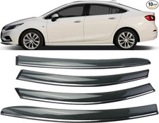 Window Visor, Dark Smoke Accessories, Window Deflectors, Rain Guard, 4 pcs