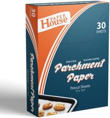 Vezee's Paper House Parchment Paper 15X16.5 inches Precut 30 Sheets/pa