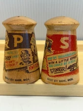 🧂🧂🧂 Vintage Japan Wooden Salt & Pepper Shakers Kitchen Country Tableware