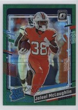 2023 Panini Donruss Optic Rated Rookie Green Hyper Prizm Jaleel McLaughlin 0ba8