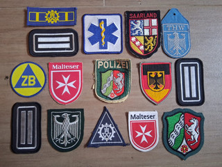 Ärmelabzeichen Konvolut verschiedenster BOS Organisationen