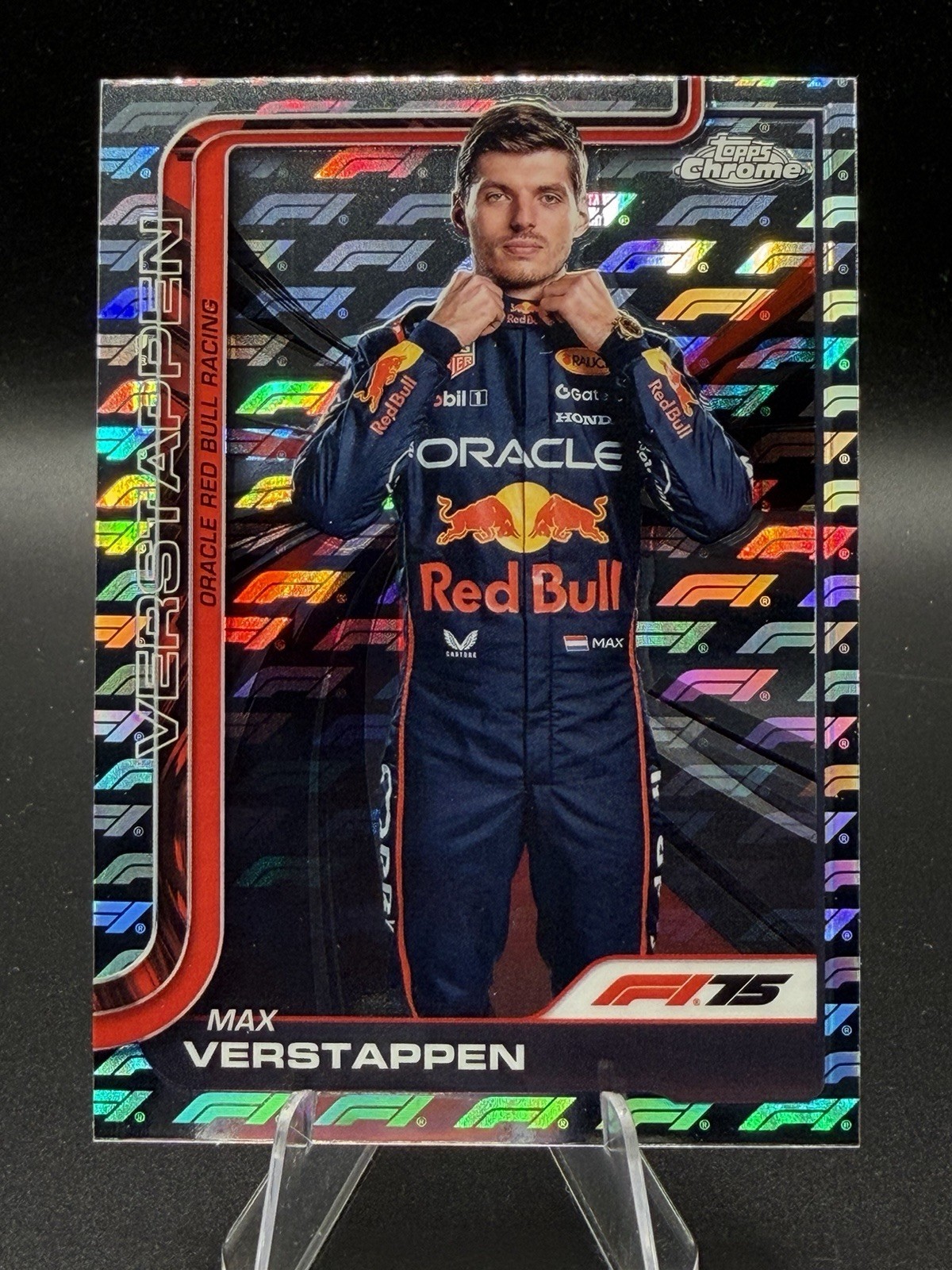Max Verstappen 2025 Topps Chrome F1 Logofractor #1