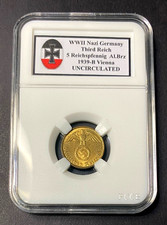 WWII Nazi Germany Third Reich 5 Reichspfennig 1939-B Vienna Aluminum Bronze Coin