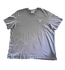 Adidas Trefoil Essentials T-Shirt Soft Cotton Jersey Grey 2XL