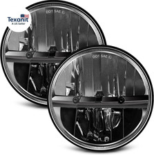 7 Inch LED Headlight 2PCS Cool White High Low Beam Plug and Play 7" round Headli