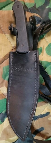 NRA TACTICAL KUKRI WITH BLACK LEATHER SHEATH AND SHOULDER STRAP MADE IN UAS - Picture 5 of 10
