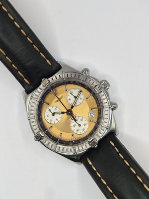 Breitling Chronomat A53011 Men's Wristwatch Analog Quartz Champagne Dial 