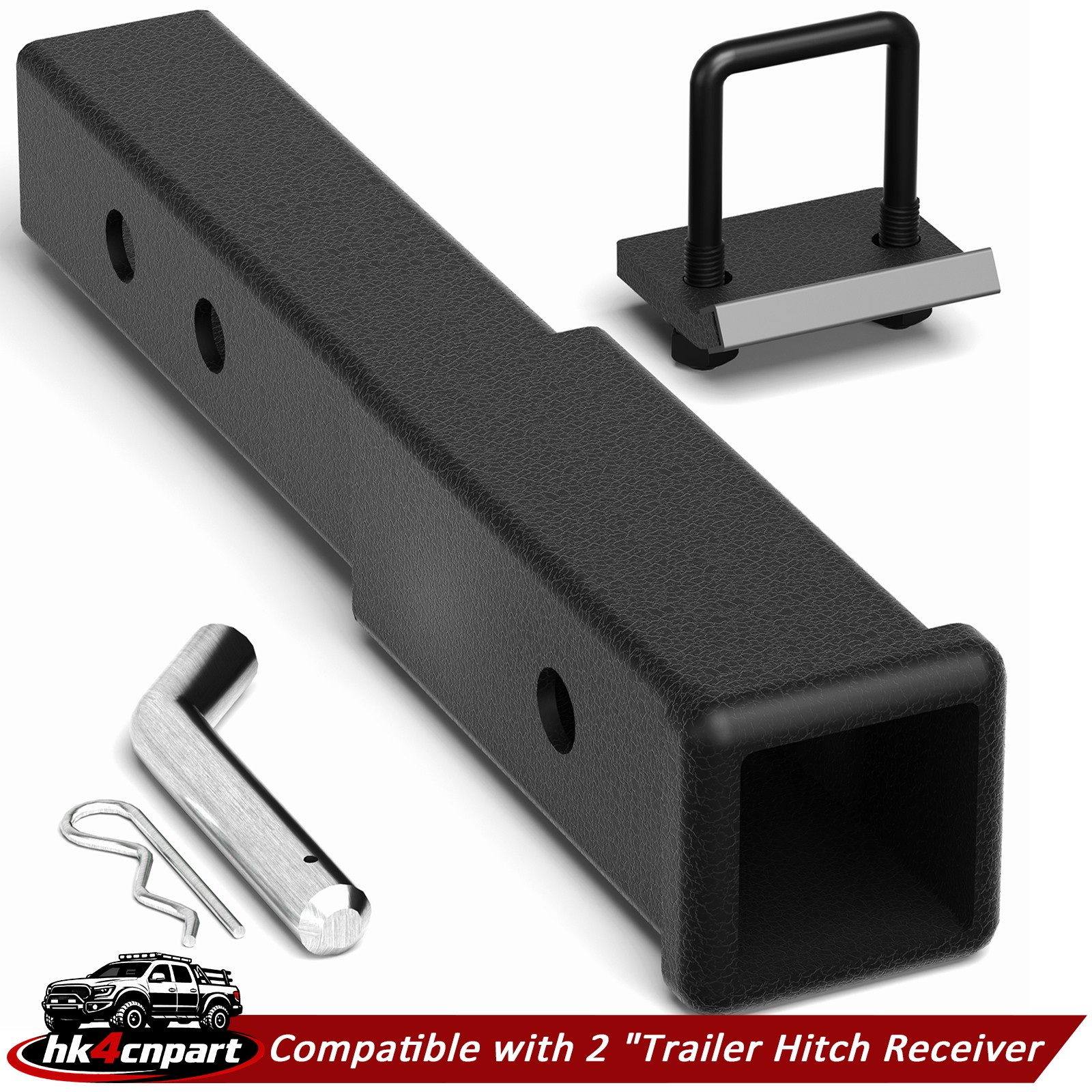2 inch Trailer Hitch Receiver Rise-Drop Adapter Extender Extension Tow ...