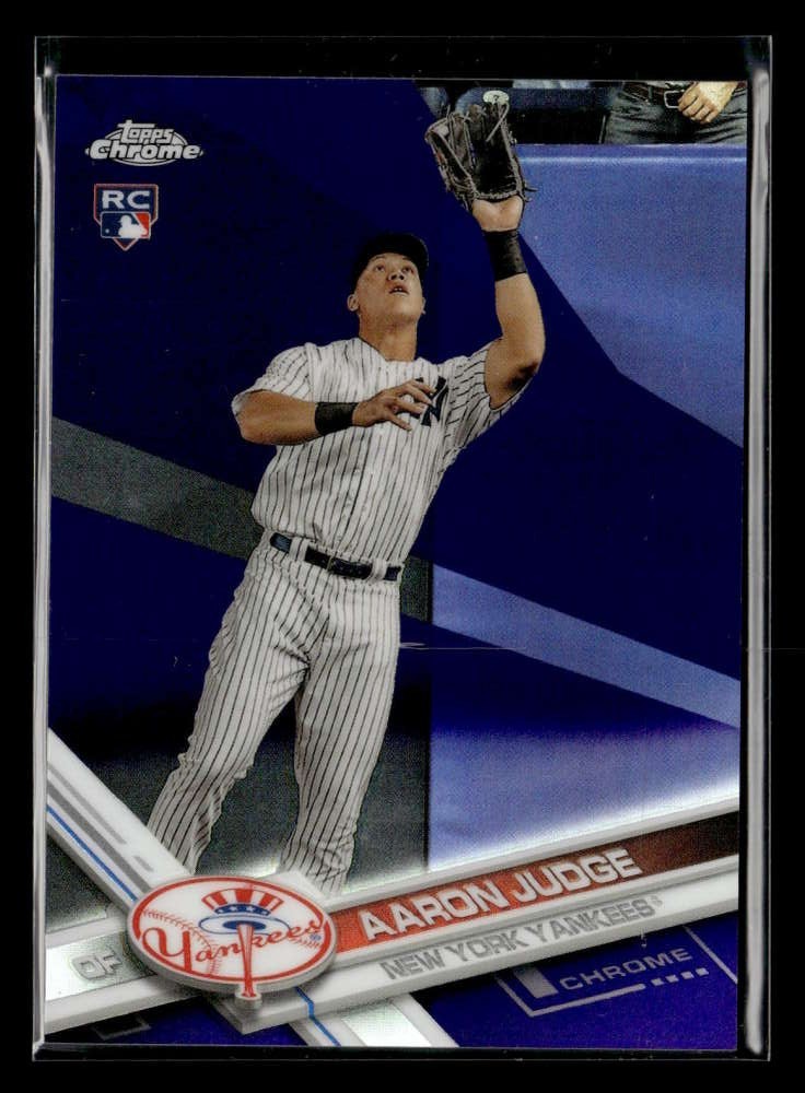 2017 Topps Chrome Aaron Judge Purple Refractor /299 #169 Rookie Yankees SE2511