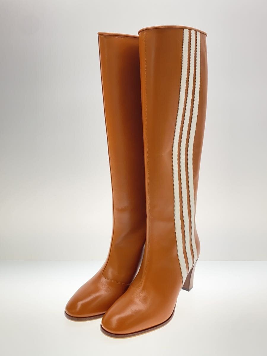 グッチ アディダス レザー サイドライン ロングブーツ ブルー 【公式通販】