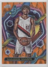 2023-24 Topps Cosmic Chrome Orange Galactic Refractor 15/25 Shaedon Sharpe 1co7
