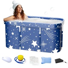 Portable Bathtub, Foldable Bathtub for Adults, Separate Family Bathroom SPA T...