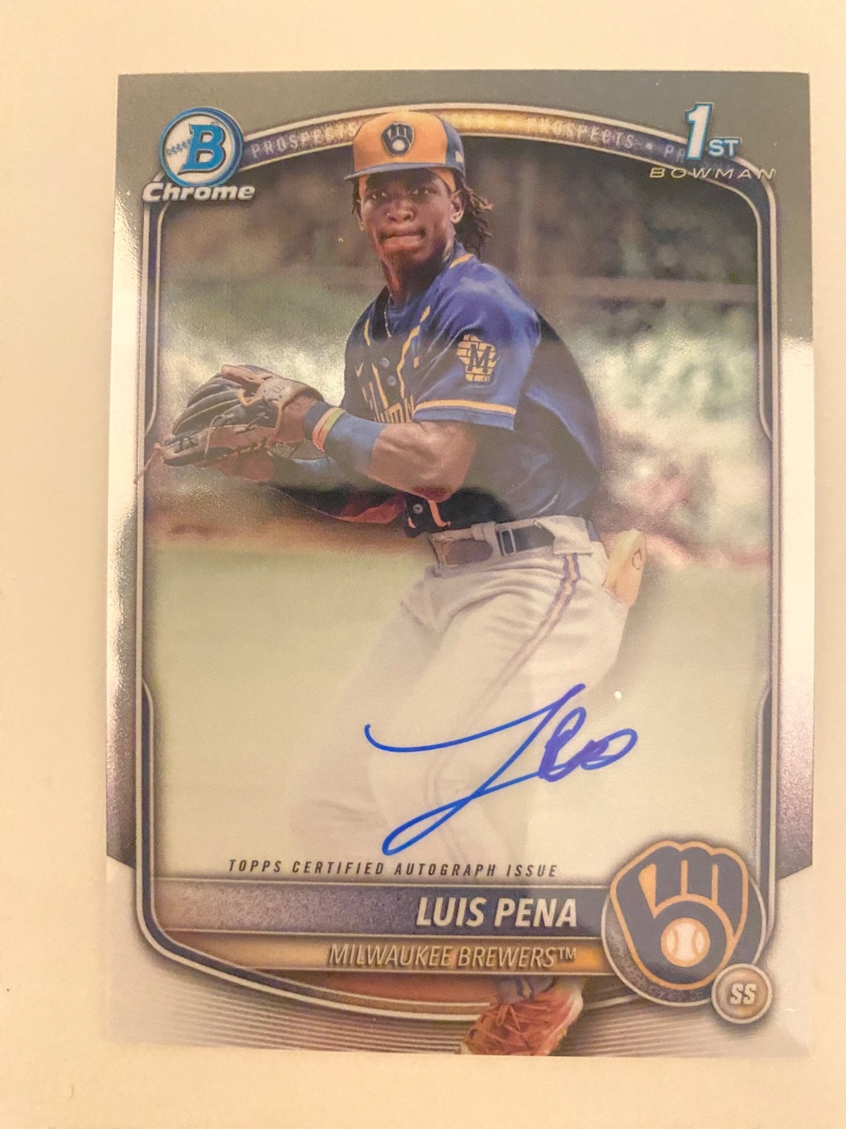 Luis Pena 2025 Bowman #CPA-LP Chrome Prospect Auto (1st) Price 