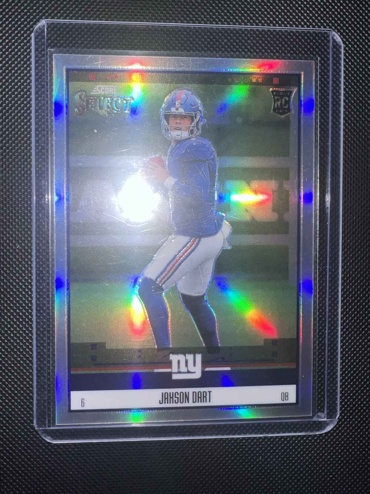 2025 Panini Select - Score Select Throwback Jaxson Dart #14 Silver Prizm (RC)